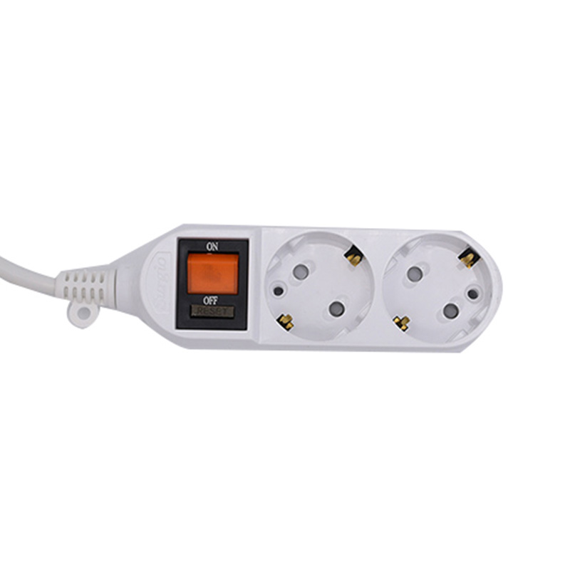 Buong tanso 2 outlet eu standard socket na may overload protection switch Buong tanso 2 outlet eu standard socket na may overload protection switch