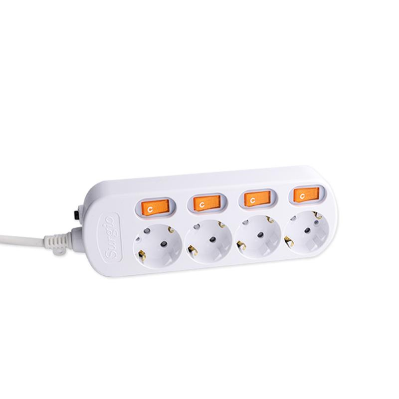220V-250V 4 outlet EU Standard socket na may independiyenteng switch 220V-250V 4 outlet EU Standard socket na may independiyenteng switch