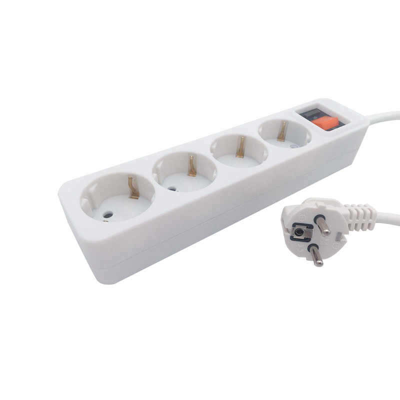 UV-Resistant 4 Outlet EU Standard Socket