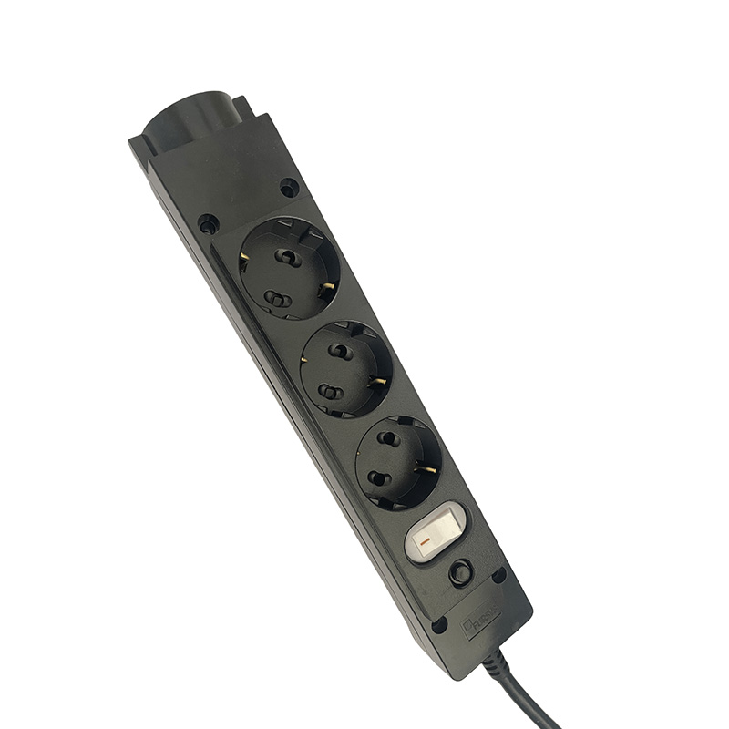 Power Saving Black 4 Outlet KC Standard Sockets na may Switch Power Saving Black 4 Outlet KC Standard Sockets na may Switch
