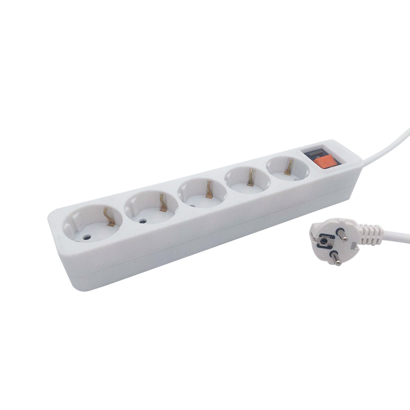 PP Materyal 1.0mm² 5 Outlet EU Standard Socket